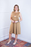 Vestido Malha Fria Regata Midi Sofia