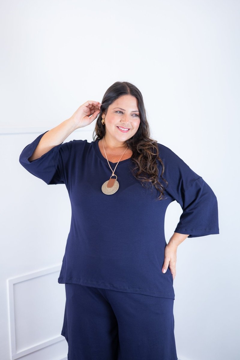 Bata Julieta - Decote V em Viscolycra - Naguirre Shop