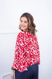 Blusa Bela - Manga Flare com Decote V em Crepe - Naguirre Shop