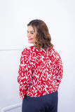 Blusa Bela - Manga Flare com Decote V em Crepe - Naguirre Shop