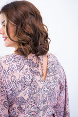 Blusa Bela - Manga Flare com Decote V em Crepe - Naguirre Shop