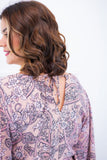 Blusa Bela - Manga Flare com Decote V em Crepe - Naguirre Shop