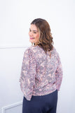 Blusa Bela - Manga Flare com Decote V em Crepe - Naguirre Shop