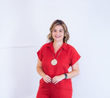 Blusa Carol - Gola V em Linho Light - Naguirre Shop