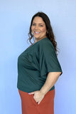 Blusa Cristina - Com Manga Morcego Gola V em Malha Confort - Naguirre Shop