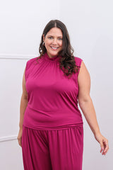 Blusa Dalila - Com Decote Franzido e Amarração na Costas em Malha Confort - Naguirre Shop