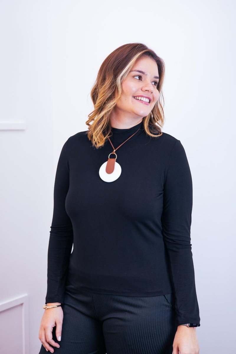 Blusa Donna - Manga longa com Golinha - Naguirre Shop