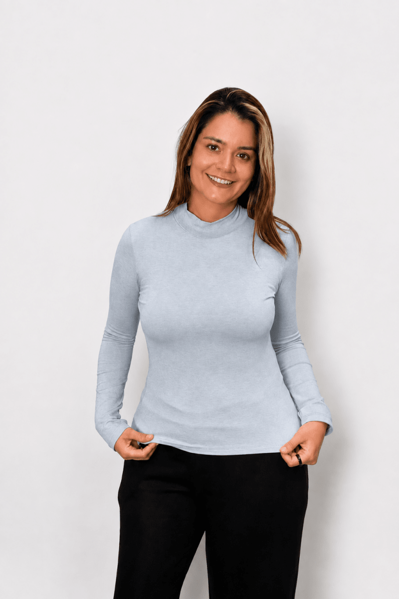 Blusa Donna na cor Azul Algodão, foto 2 de 2