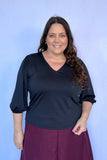 Blusa Eduarda - Gola V em Malha Confort - Naguirre Shop