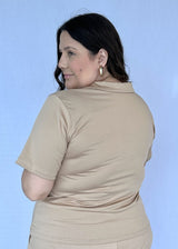 Blusa Elisa – Decote V com Amarração na Frente em Malha Confort - Naguirre Shop