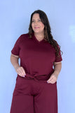 Blusa Elisa – Decote V com Amarração na Frente em Malha Confort - Naguirre Shop