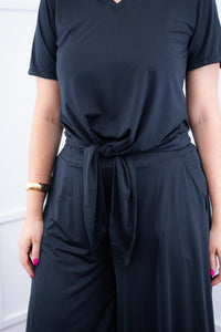 Blusa Elisa – Decote V com Amarração na Frente em Malha Confort - Naguirre Shop