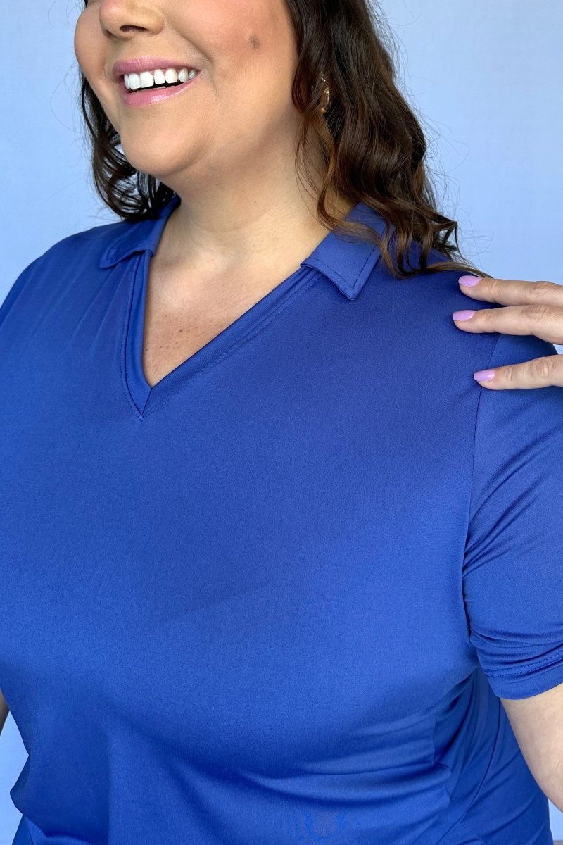 Blusa Elisa – Decote V com Amarração na Frente em Malha Confort - Naguirre Shop