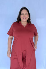Blusa Elisa – Decote V com Amarração na Frente em Malha Confort - Naguirre Shop