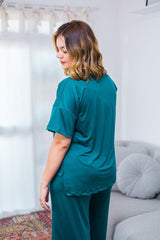 Blusa Estela - Com Decote V Em Malha Confort - Naguirre Shop