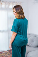 Blusa Estela - Com Decote V Em Malha Confort - Naguirre Shop