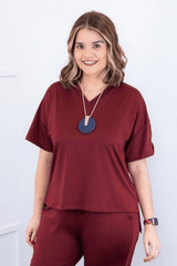 Blusa Estela - Com Decote V Em Malha Confort - Naguirre Shop