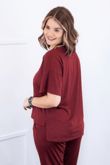 Blusa Estela - Com Decote V Em Malha Confort - Naguirre Shop