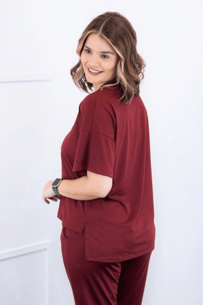 Blusa Estela - Com Decote V Em Malha Confort - Naguirre Shop