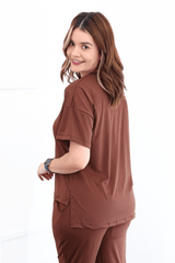Blusa Estela - Com Decote V Em Malha Confort - Naguirre Shop