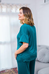 Blusa Estela - Com Decote V Em Malha Confort - Naguirre Shop