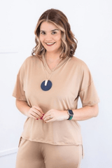 Blusa Estela - Com Decote V Em Malha Confort - Naguirre Shop