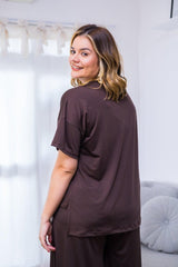 Blusa Estela - Com Decote V Em Malha Confort - Naguirre Shop