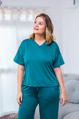 Blusa Estela - Com Decote V Em Malha Confort - Naguirre Shop