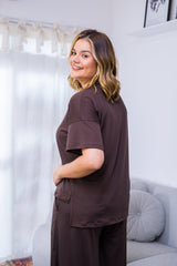 Blusa Estela - Com Decote V Em Malha Confort - Naguirre Shop