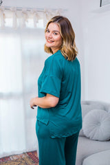 Blusa Estela - Com Decote V Em Malha Confort - Naguirre Shop