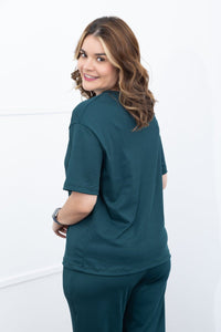 Blusa Ester – Oversized Gola Redonda em Canelado Flex - Naguirre Shop