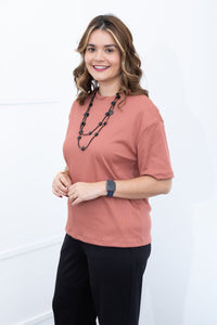 Blusa Ester – Oversized Gola Redonda em Canelado Flex - Naguirre Shop