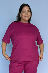 Blusa Ester – Oversized Gola Redonda em Canelado Flex - Naguirre Shop