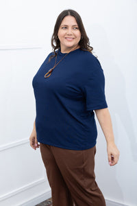 Blusa Ester – Oversized Gola Redonda em Canelado Flex - Naguirre Shop
