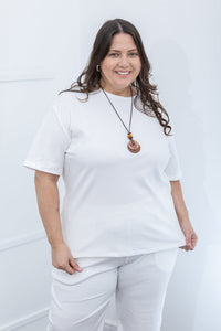 Blusa Ester – Oversized Gola Redonda em Canelado Flex - Naguirre Shop