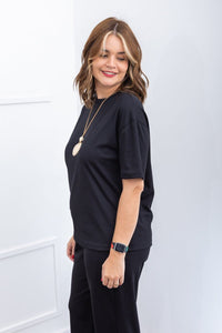 Blusa Ester – Oversized Gola Redonda em Canelado Flex - Naguirre Shop