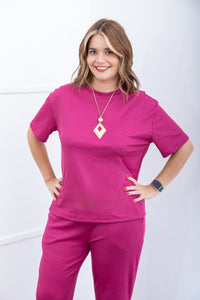 Blusa Ester – Oversized Gola Redonda em Canelado Flex - Naguirre Shop