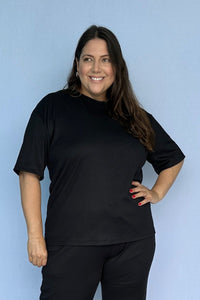 Blusa Ester – Oversized Gola Redonda em Canelado Flex - Naguirre Shop