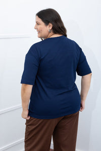 Blusa Ester – Oversized Gola Redonda em Canelado Flex - Naguirre Shop