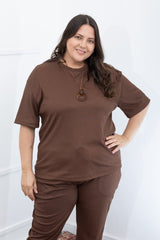 Blusa Ester – Oversized Gola Redonda em Canelado Flex - Naguirre Shop