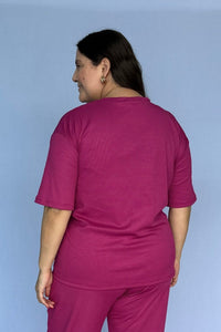 Blusa Ester – Oversized Gola Redonda em Canelado Flex - Naguirre Shop