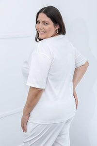 Blusa Ester – Oversized Gola Redonda em Canelado Flex - Naguirre Shop