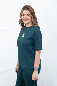 Blusa Ester – Oversized Gola Redonda em Canelado Flex - Naguirre Shop