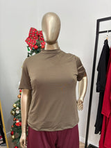 Blusa Exclusiva – Feminina em Malha Confort com Gola Redonda - Naguirre Shop