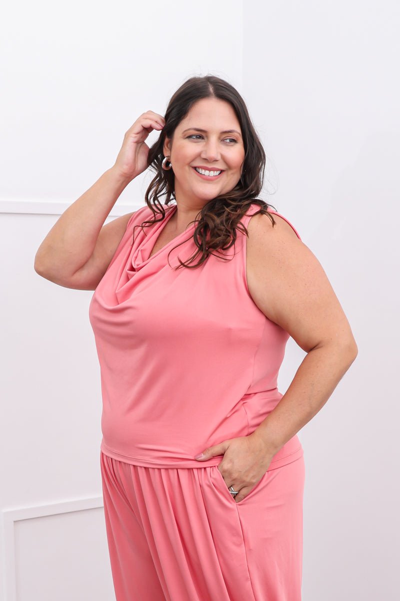 Blusa Fernanda – Decote Drapeado em Malha Confort - Naguirre Shop