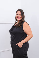 Blusa Fernanda – Decote Drapeado em Malha Confort - Naguirre Shop