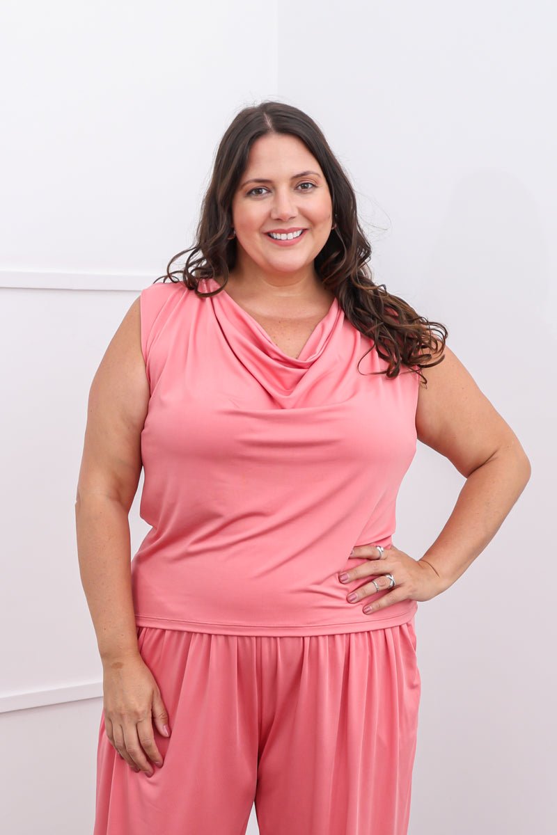 Blusa Fernanda – Decote Drapeado em Malha Confort - Naguirre Shop