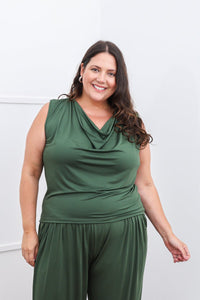 Blusa Fernanda – Decote Drapeado em Malha Confort - Naguirre Shop