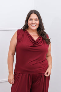 Blusa Fernanda – Decote Drapeado em Malha Confort - Naguirre Shop