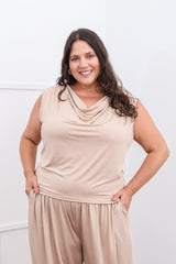 Blusa Fernanda – Decote Drapeado em Malha Confort - Naguirre Shop